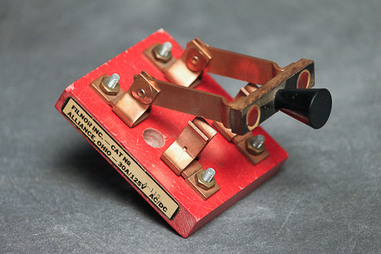 Open Blade Brass Electrical Switch